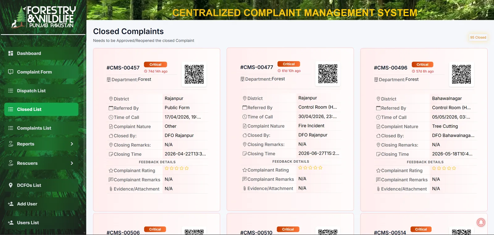 Complaint Management System — Frame 07