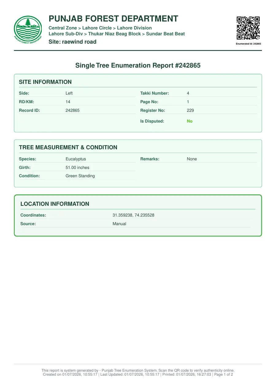 First page of Field Report C