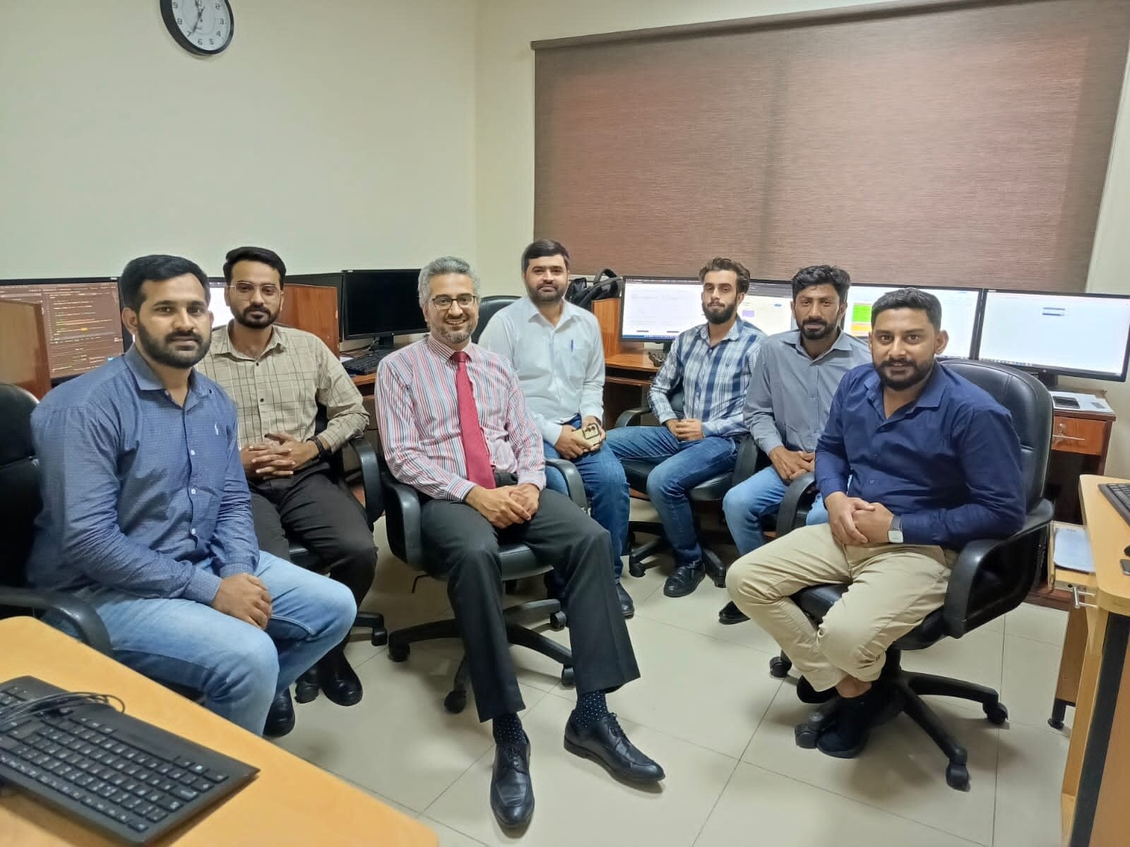 Sheraz with the software development team and Head of Department at CMH Lahore Medical College